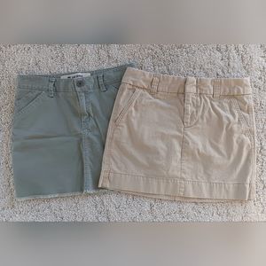 2 Pair Lot Gap Chino Skirts